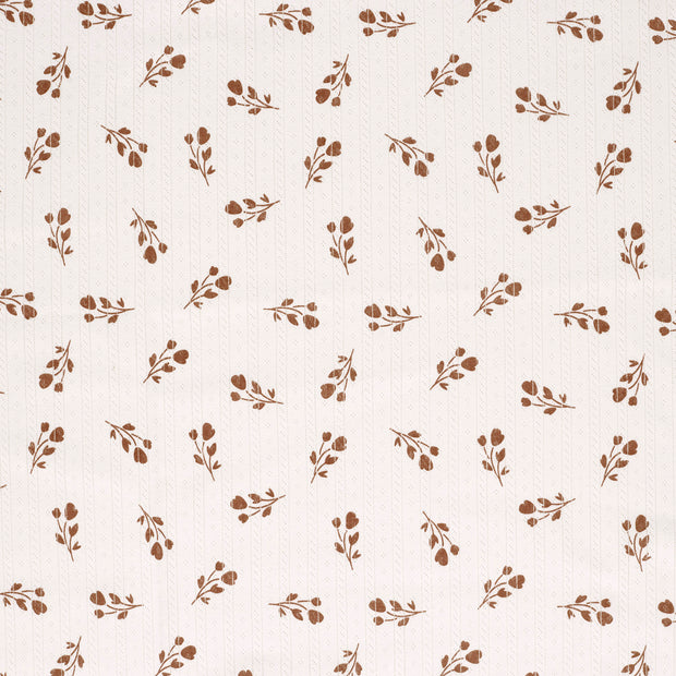 Pointelle tissu Blanc cassé doux 