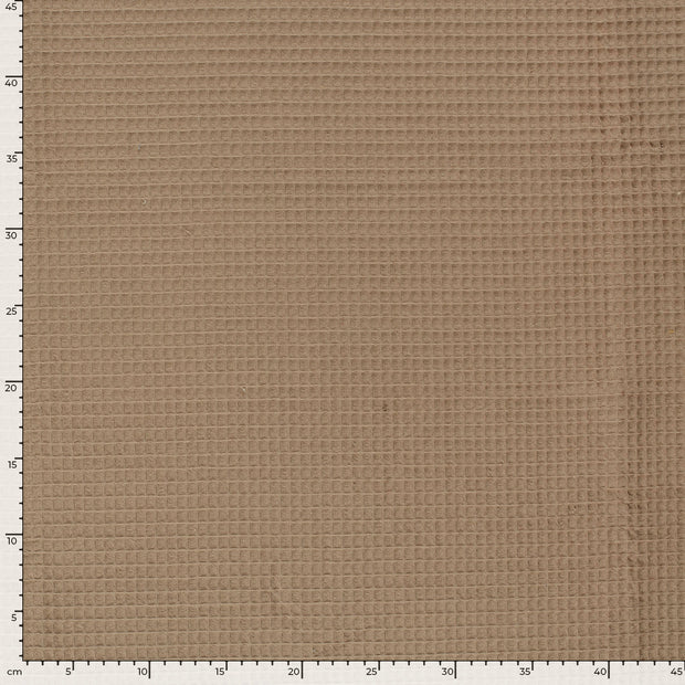 Waffle piqué fabric Unicolour Camel