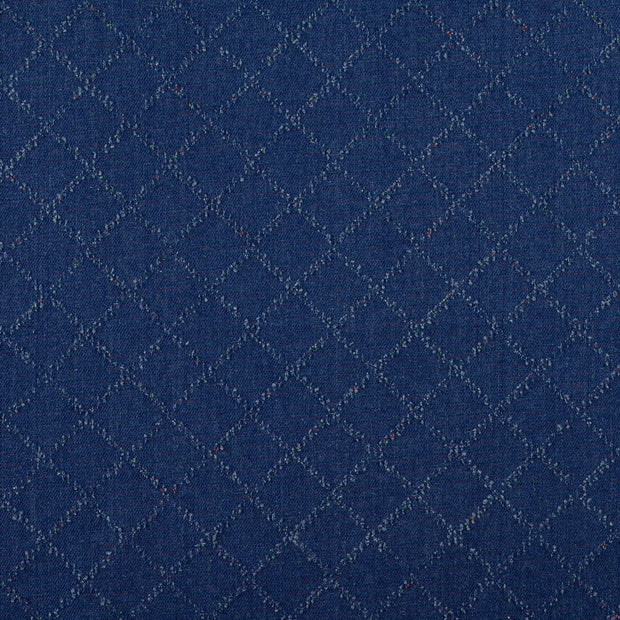 Denim fabric Checks Indigo