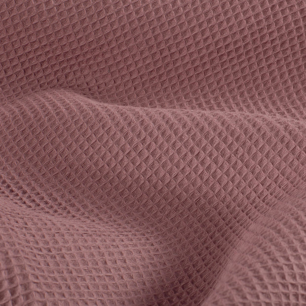 Piqué tipo gofre tela Unicolor Rosa antiguo