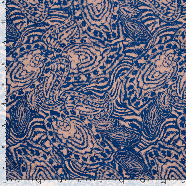 Satin Velvet fabrik Abstrakt Altrosa