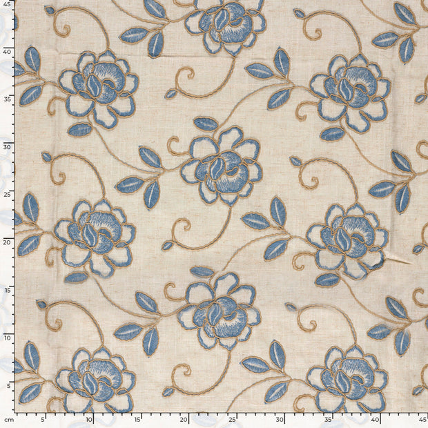 fabric Flowers Baby Blue