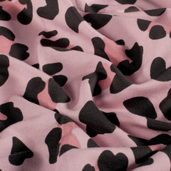 French Terry digital bedruckt Leoparden Rosa