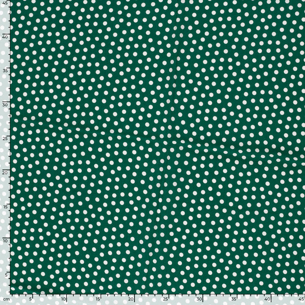 Bamboo Poplin fabric Dots Green