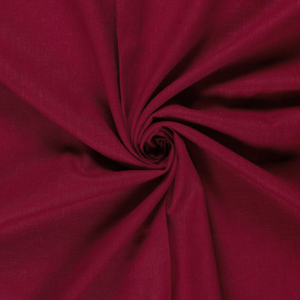 Linen fabric Dark Red 