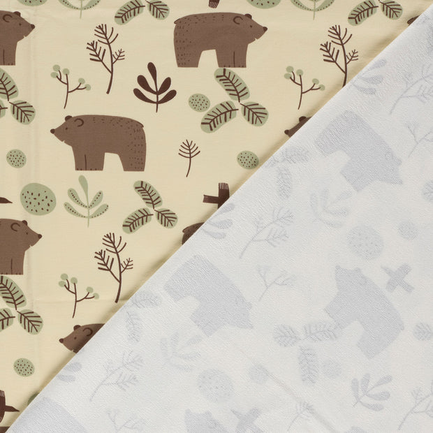 French Terry fabric Bears printed 