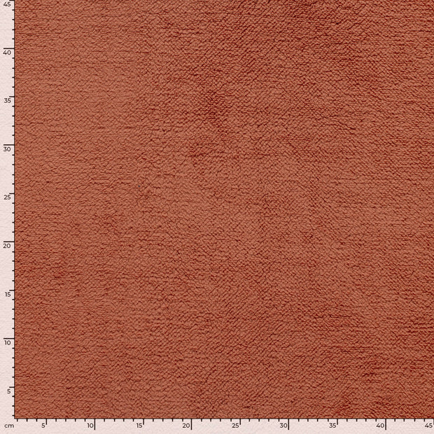 Sherpa Fleece fabric Unicolour Redwood
