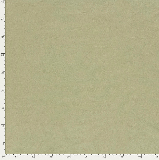 Cotton Fleece fabric Unicolour Olive Green