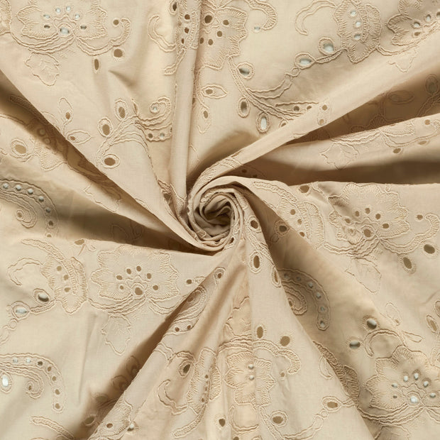 Cotton Poplin fabric Beige 