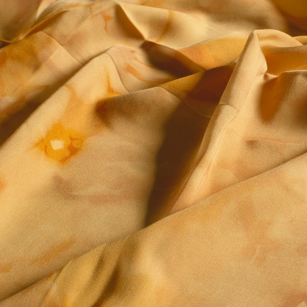 Viscose Satin fabrik Blumen Kamel