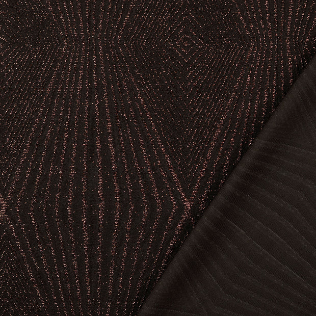 Jersey fabric Rose Gold Lurex 