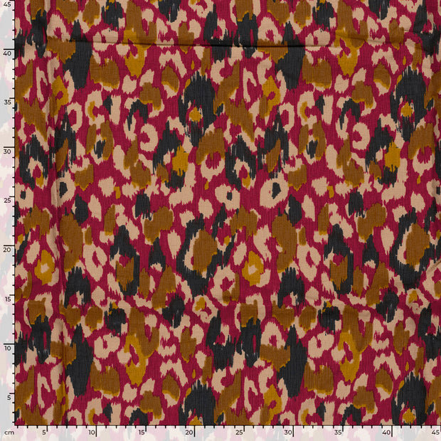 Viscose Nylon Ottoman stof Abstract Bordeaux