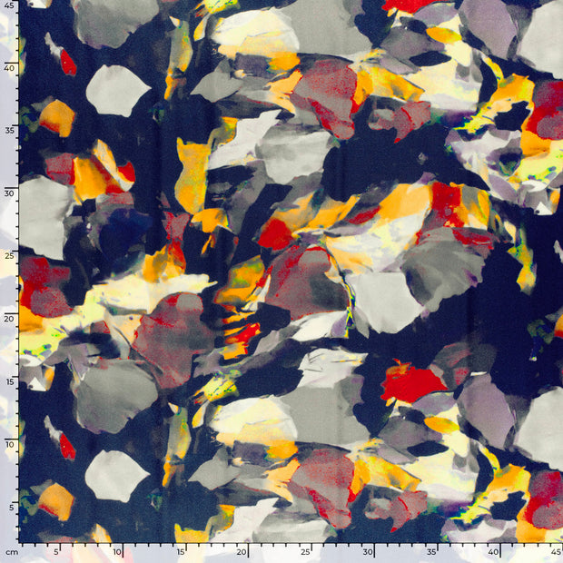 Satén tela Abstracto Índigo