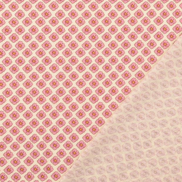 Seersucker tissu Rose clair 