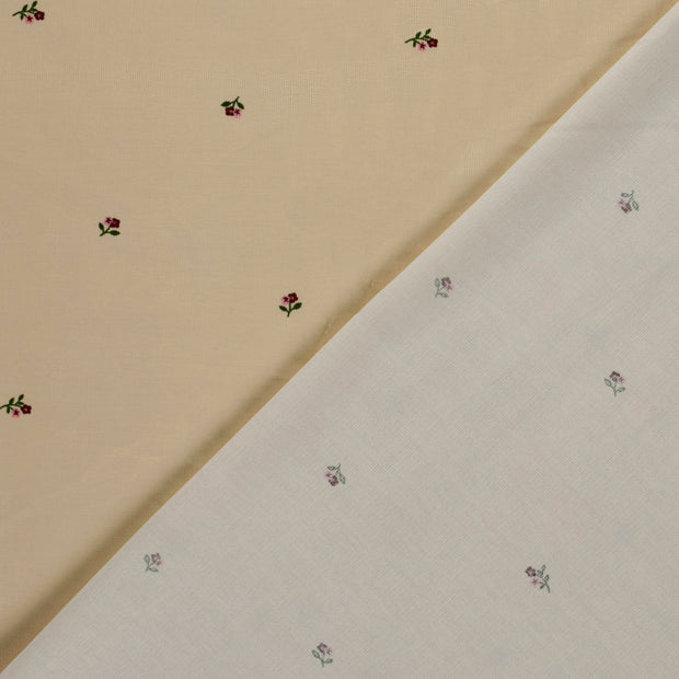 Velours Côtelé bébé 21w tissu fleurs 