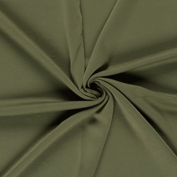 Interlock fabric Khaki Green stone washed 