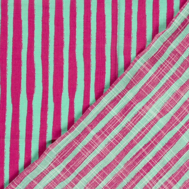 Viscosa Algodón Tejido tela Rayas slub estampado 