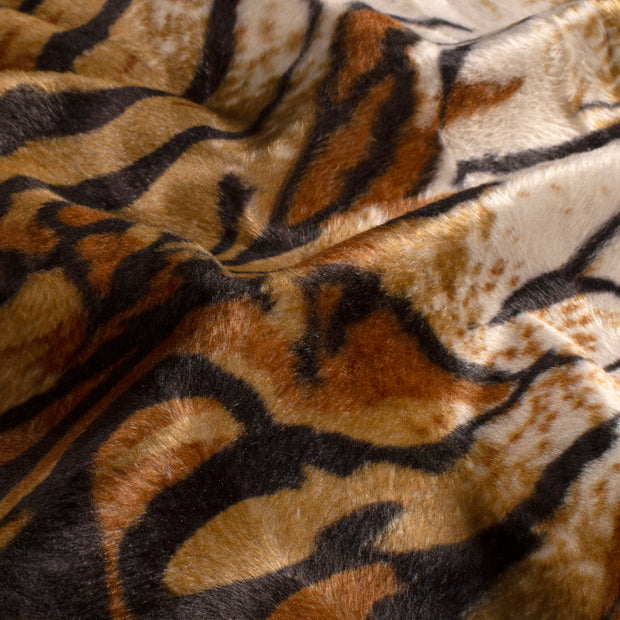 Velours fabric Tigers Camel