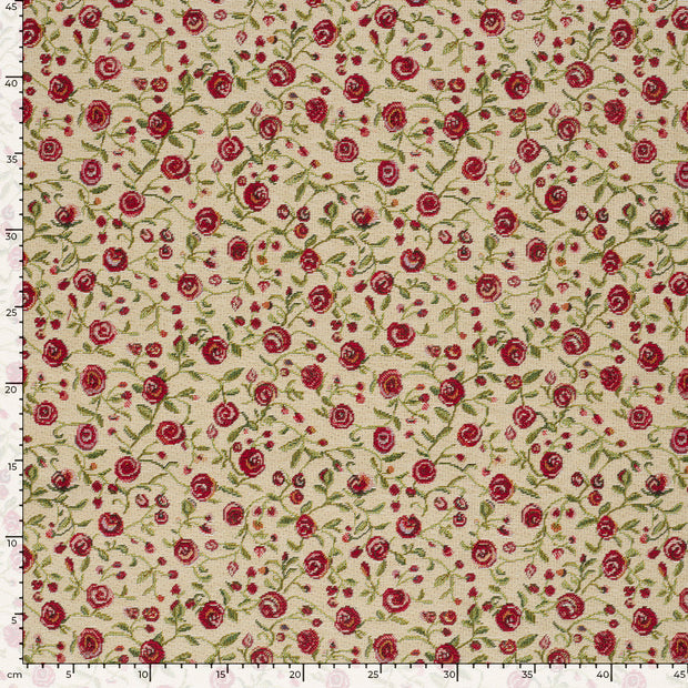 Gobelin fabric Roses Red