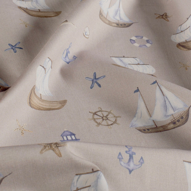Cotton Poplin fabric Beige