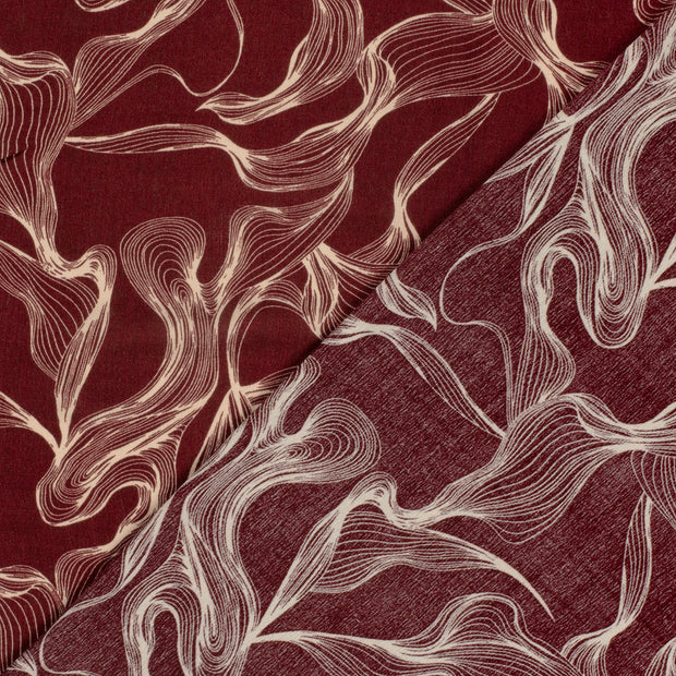 Borken Crepe tela Abstracto estampado 