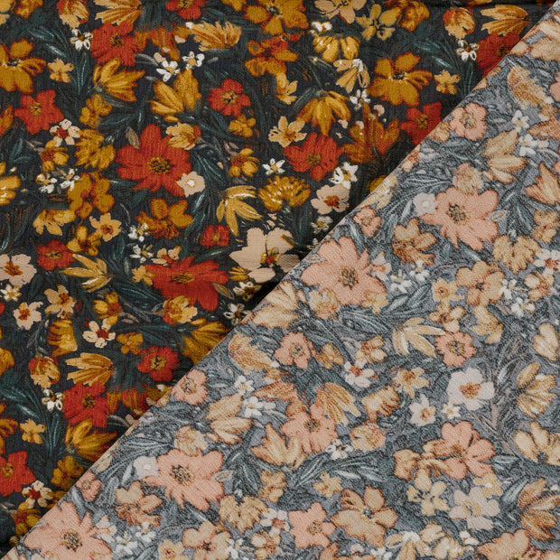 Viscose Nylon Ottoman tela Flores estampado 