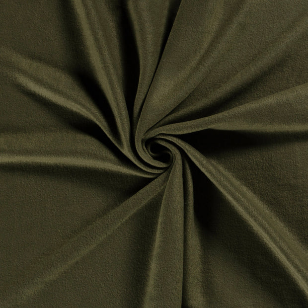 Polar Fleece fabric Khaki Green brushed 