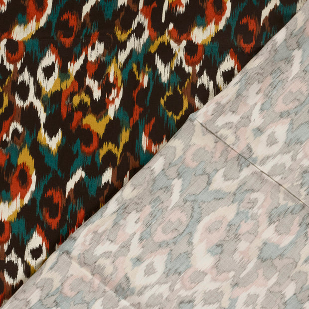 Viscose Satin fabric Abstract printed 