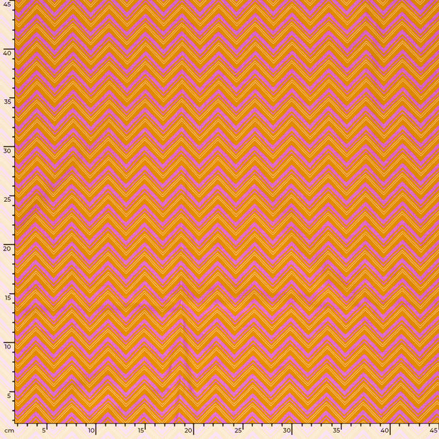 Jersey tissu Chevron Ocre