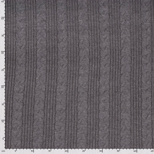 Heavy Knit fabric Unicolour Grey