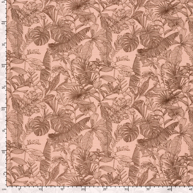Double gaze tissu Jungle Rose