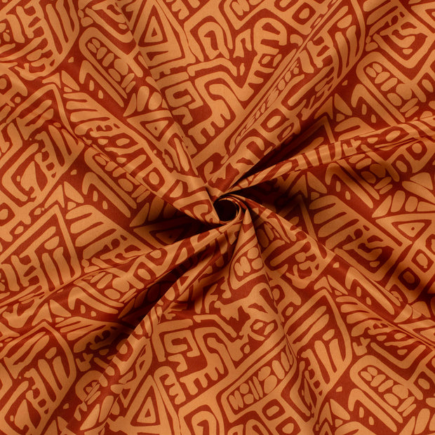Swimshort water repellent recycled fabric Brique digital printed 