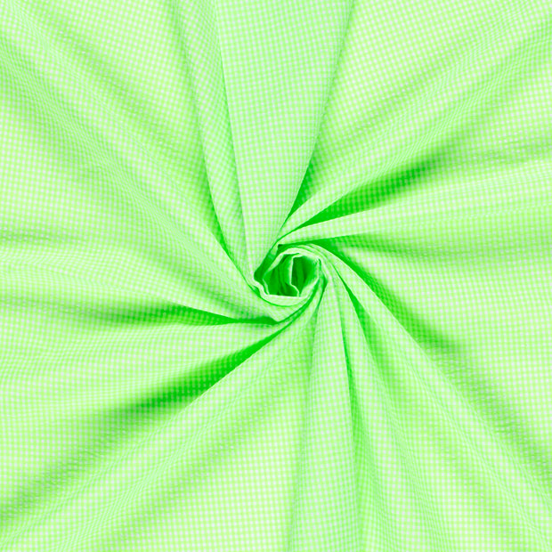 Algodón Popelina tela Neon Verde Seersucker 