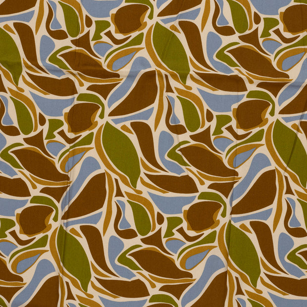Satin fabric Brown matte 