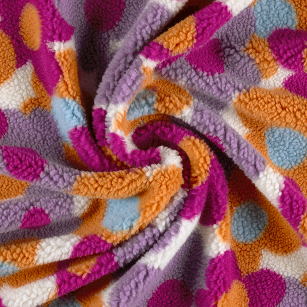 Sherpa Fleece tela Blanco roto estampado 