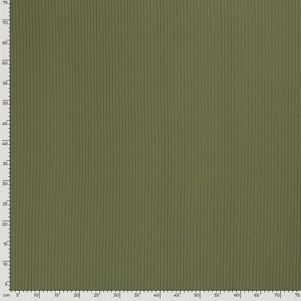 Rib Jersey fabric Unicolour Forest Green