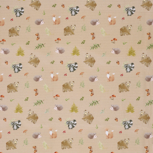Waffelpiqué fabrik Beige matt 