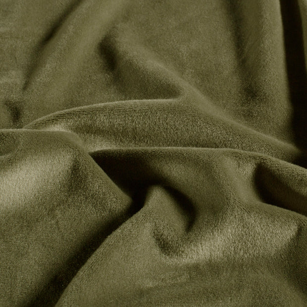 Supersoft Velvet tissu Unicolore Vert kaki
