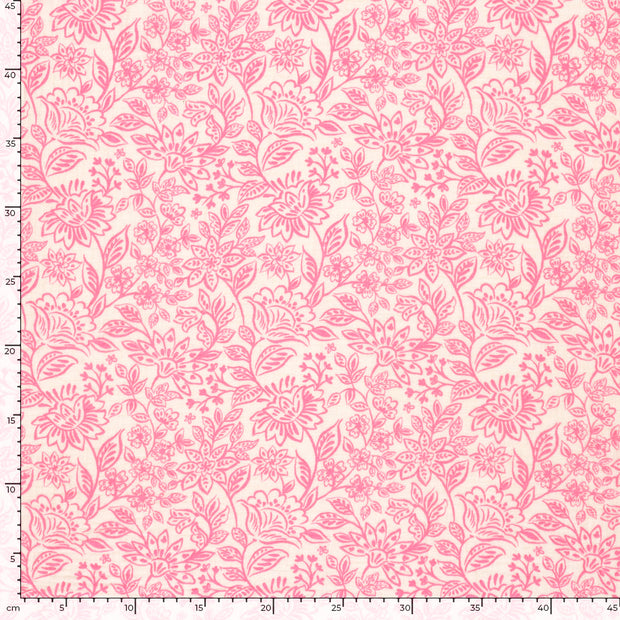 Musselin fabrik Blumen Rosa