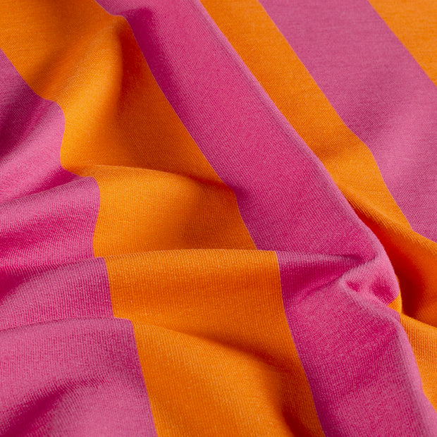 French Terry fabrik Streifen Orange