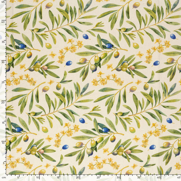 Panama stof Fruit & vruchten Beige