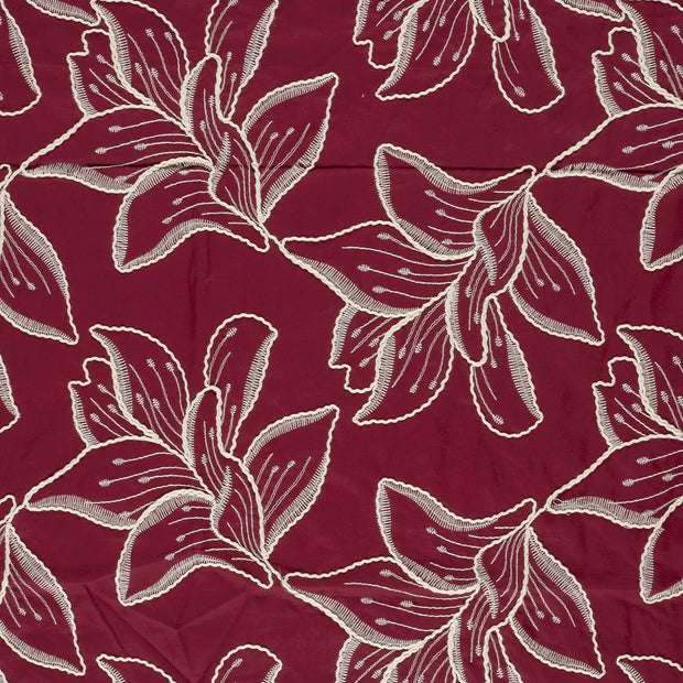 Voile tissu Bordeaux mat 