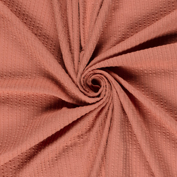 Rib Jacquard stof Koraal 