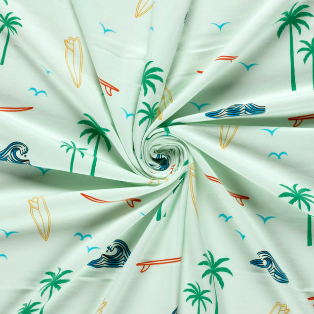 Jersey fabric Mint printed 
