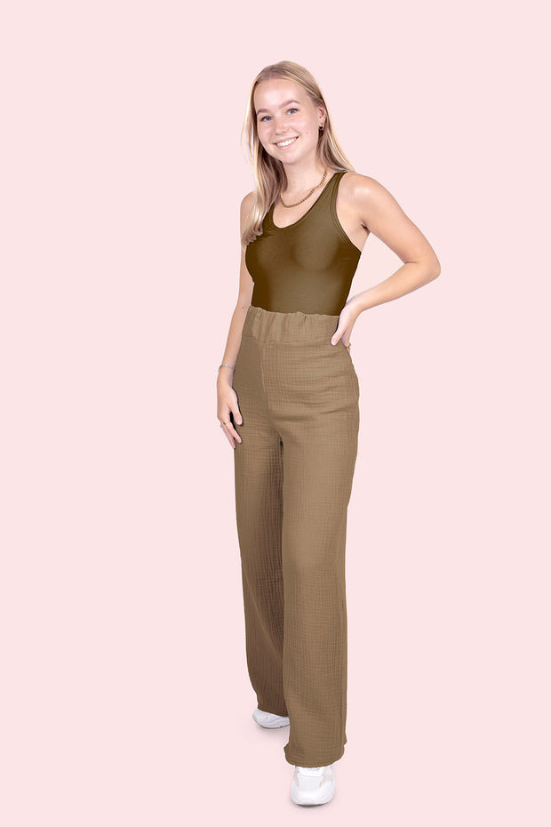 Musselin fabrik Uni Beige