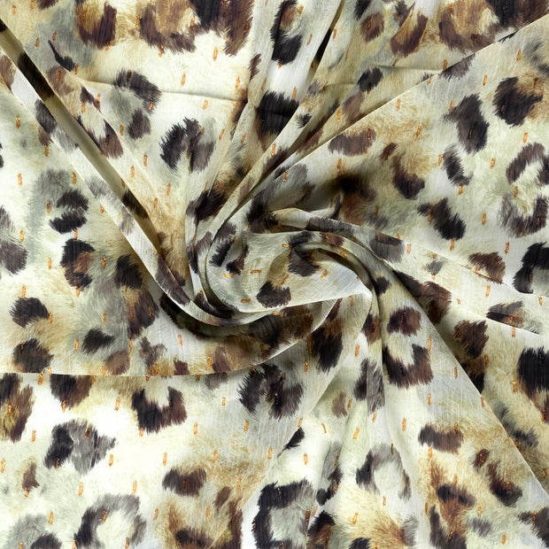 Chiffon fabric Brown digital printed 