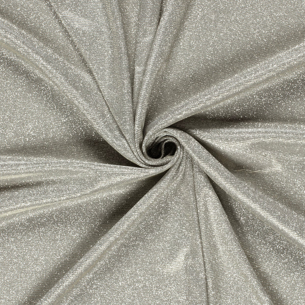 Polyester Jersey fabric Silver Lurex 