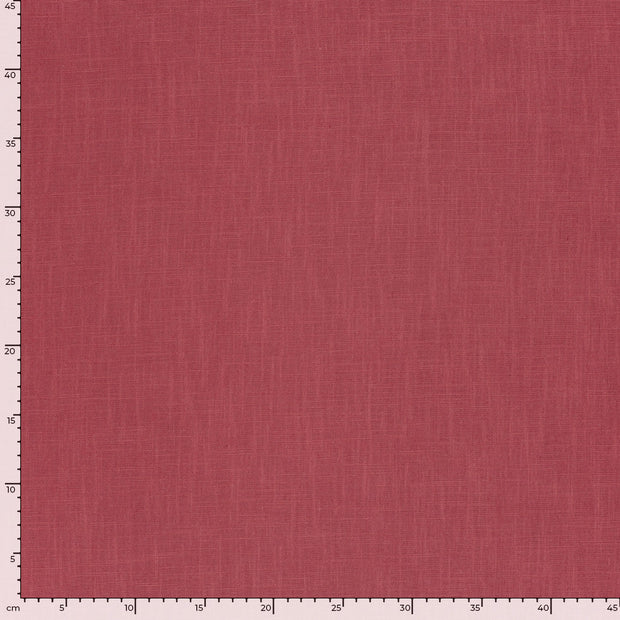 Lino tela Unicolor Rosa antiguo