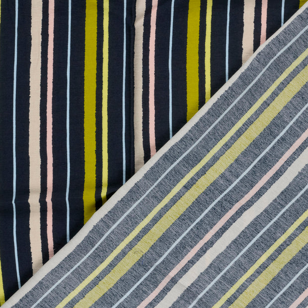 Viscose Nylon Crepe stof Strepen bedrukt 