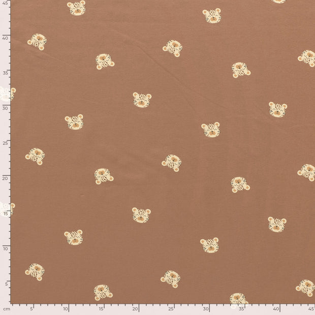 Jersey fabric Animals Camel
